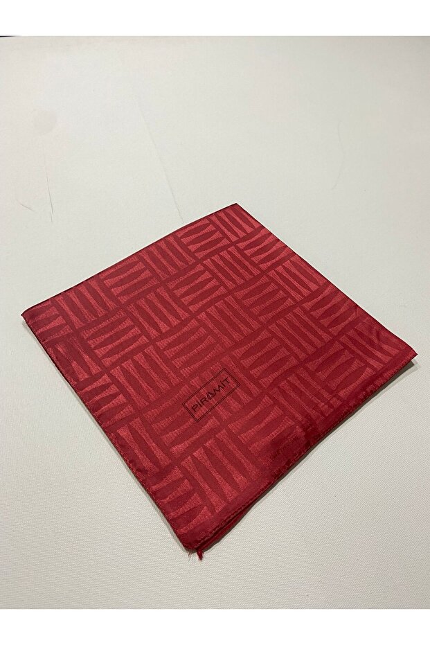 Women's Jacquard Scarf Red 95 X 95