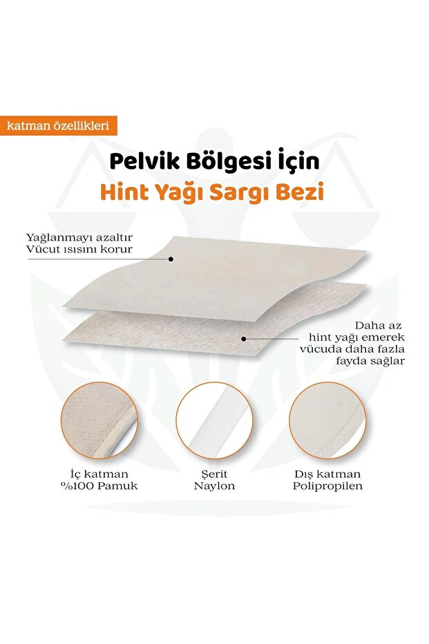 Hint Yağı Seti: Pelvik Hint Yağı Sargı Bezi + 100 ml Hint Yağı (HEXANSIZ) - 3