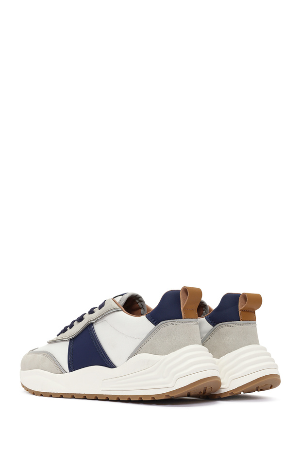 ACBC x DERİMOD Erkek Bej Bağcıklı Kalın Tabanlı Sneaker 25SFD78066F - 5