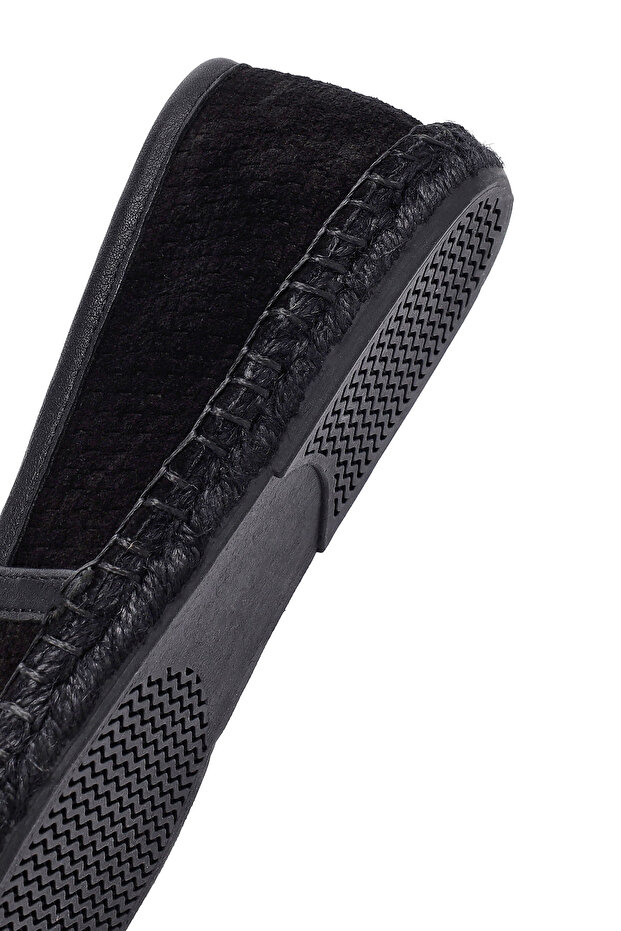 Erkek Siyah Süet Deri Espadril 25SFD770214 - 8