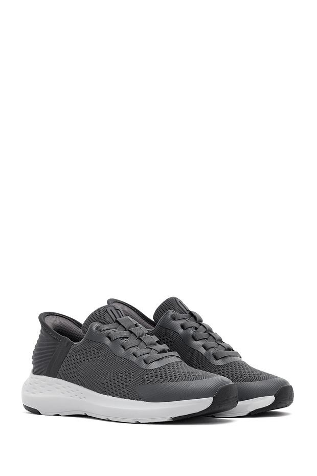 Zero Erkek Gri Kalın Tabanlı Kumaş Sneaker 25SFD69486F - 3