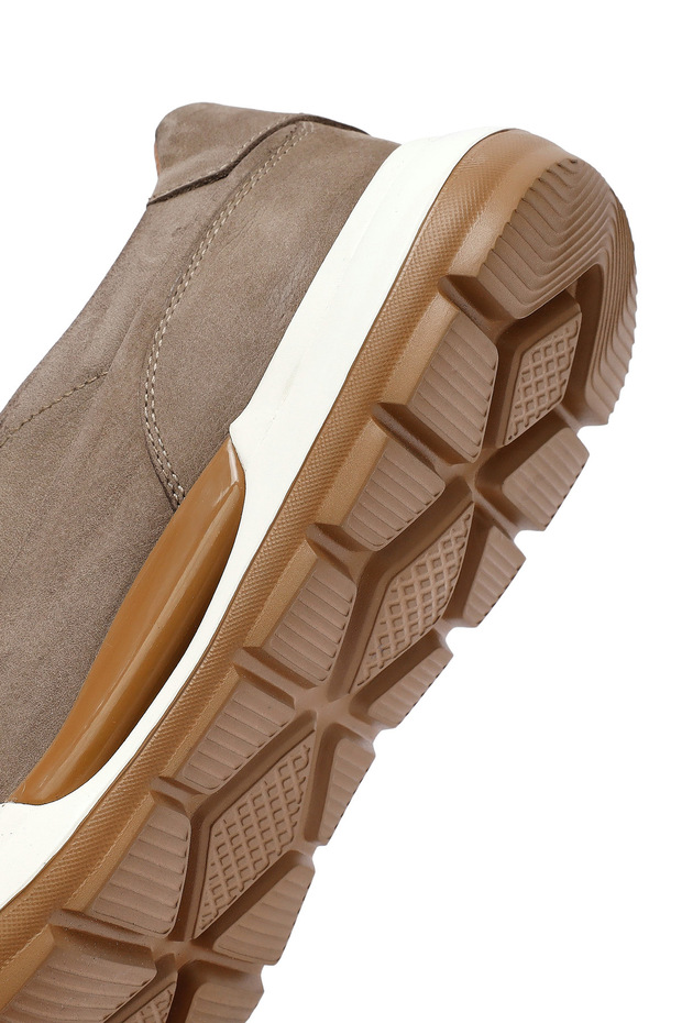 Erkek Vizon Kalın Tabanlı Nubuk Deri Comfort Loafer 25SFD6412V3 - 8