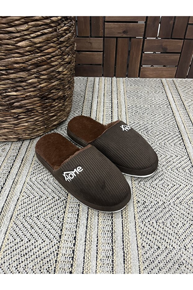 Men's Closed-Front Winter Slippers Daily Indoor Slippers Dowry Bohça