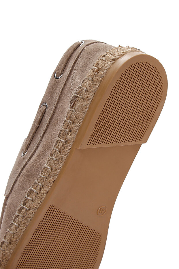 Erkek Bej Süet Deri Espadril 25SFD616210 - 8