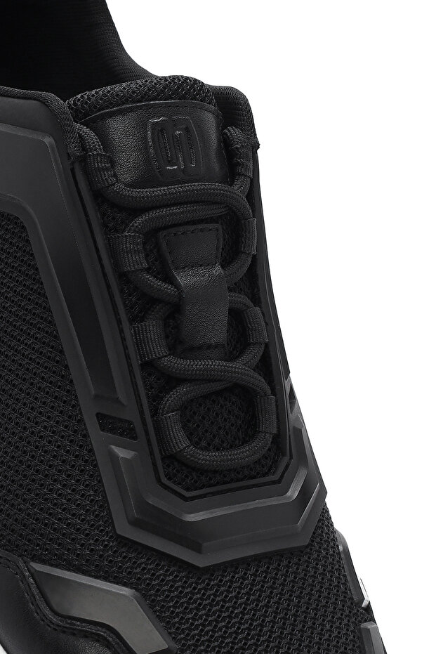 Erkek Siyah Bağcıklı Kalın Tabanlı Sneaker 25SFD69516F - 8