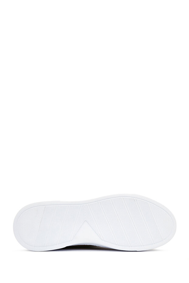 Erkek Vizon Bağcıklı Süet Deri Sneaker 25SFD752110 - 4