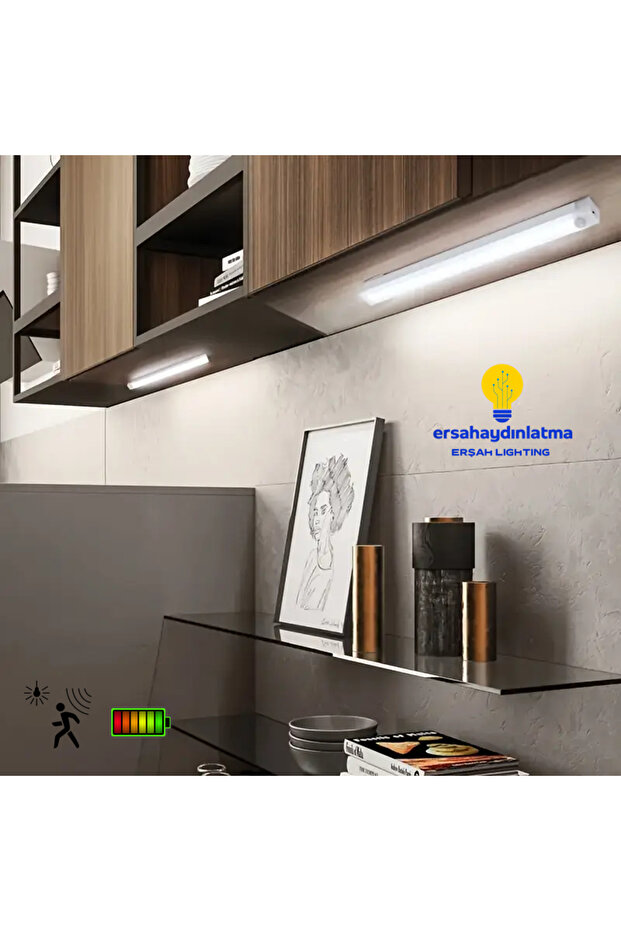 Hareket Sensörlü Şarjlı Led Lamba 3 Renk 30 Cm - 6