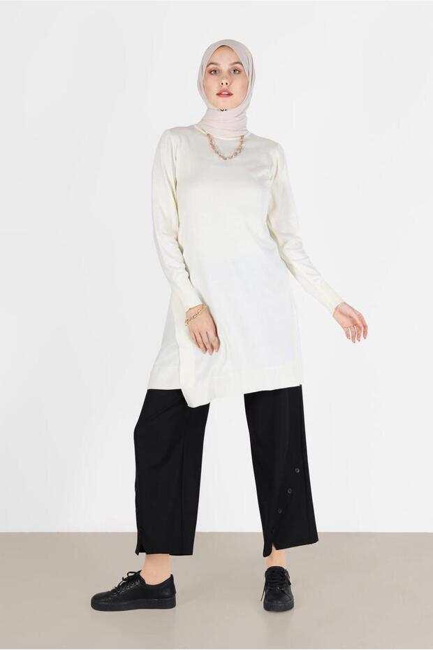 ASİMETRİK KESİM BASIC TRİKO TUNİK 42048 - 1