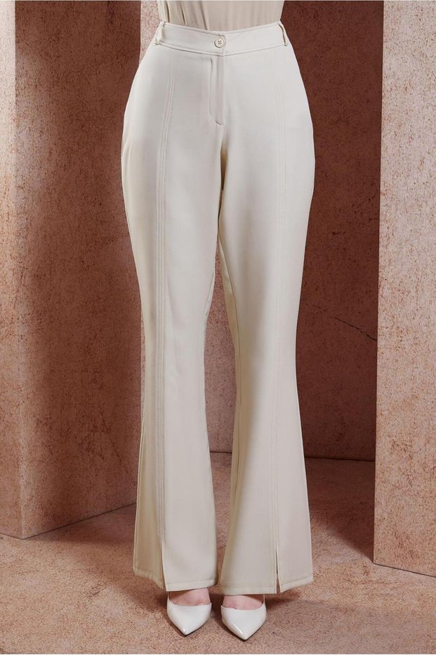 SLIP DETAILED TROUSERS 70716