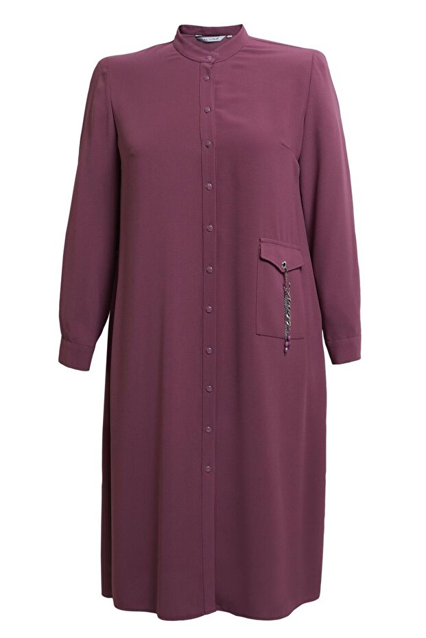 تونيك بأزرار مقاس كبير 44447 - 3