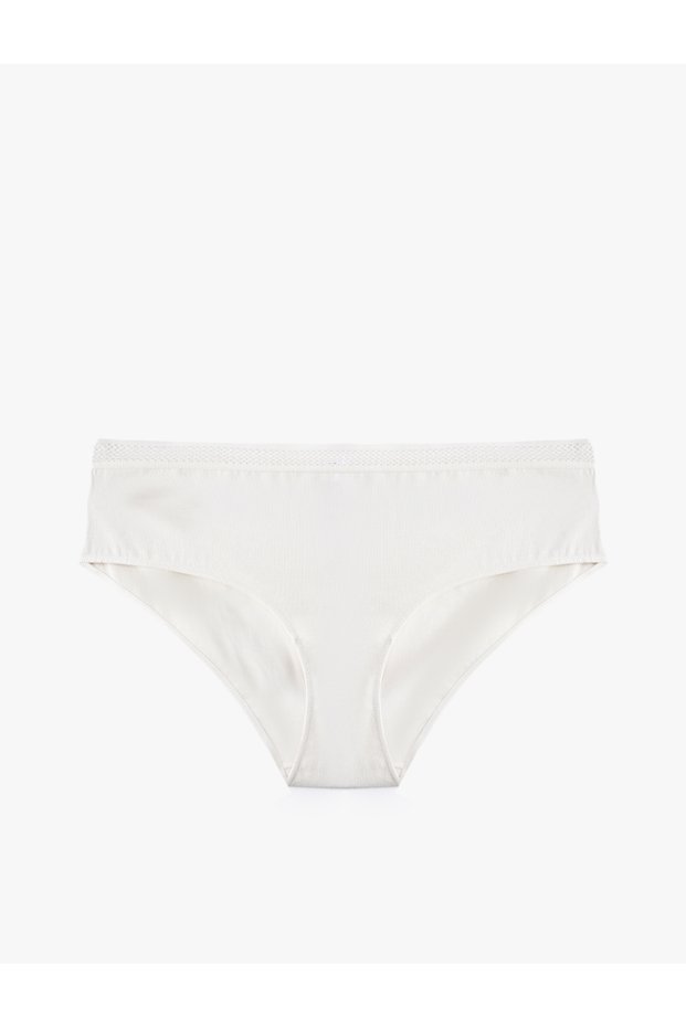 Waist Detailed Cotton Comfortable Fit High Waist Hipster Panties