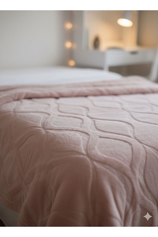 Kristal Tek Kişilik Kalın Kabartma Emboss Battaniye S.Kahve - 3