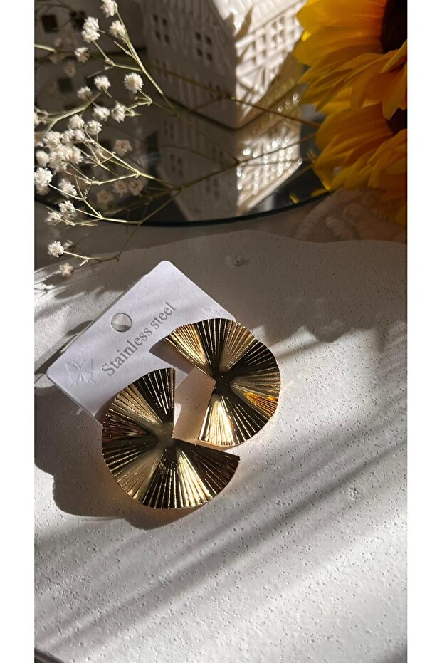 Gold çelik küpe