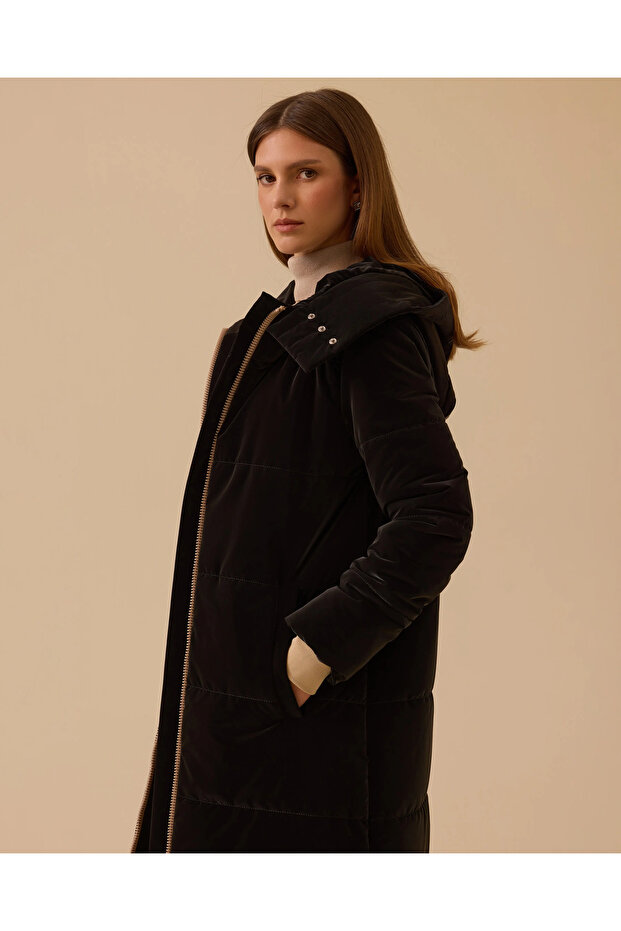 Kapüşonlu Şişme Anorak Kaban - 3