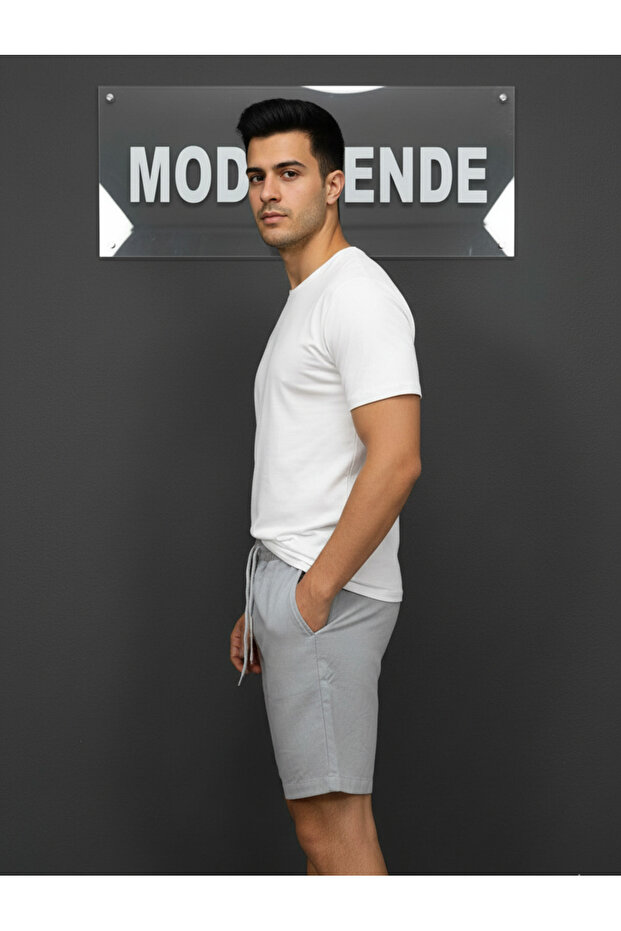 شورت رجالي بلون سادة - 2