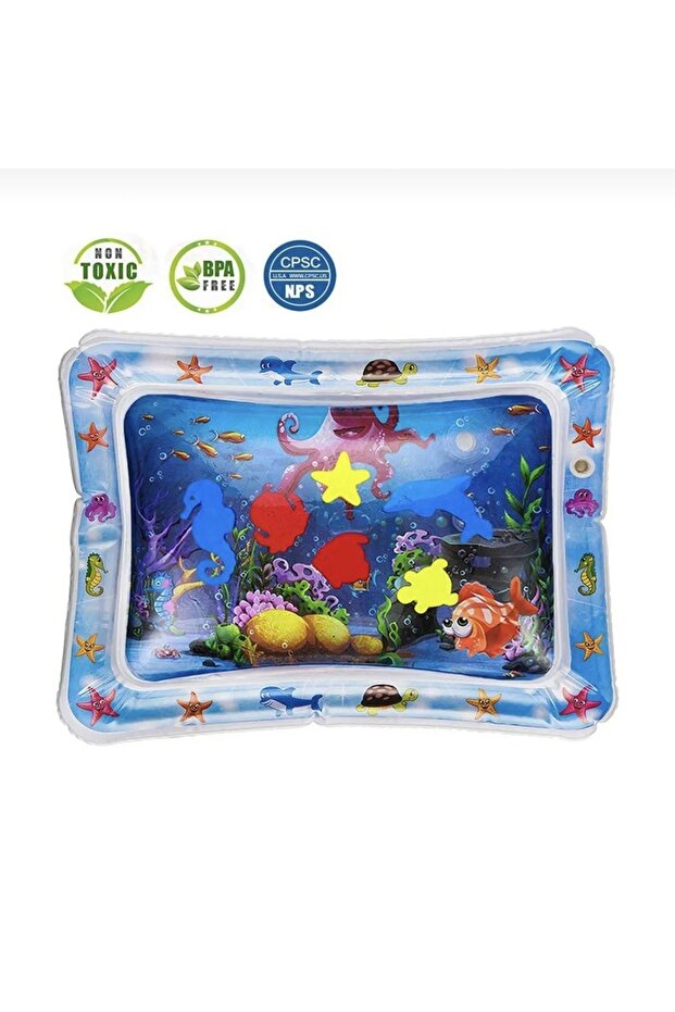 Happy Toys Bebek Su Matı Karın Zamanı Şişme Su Oyun Matı Duyusal 3-12 Ay Bebek