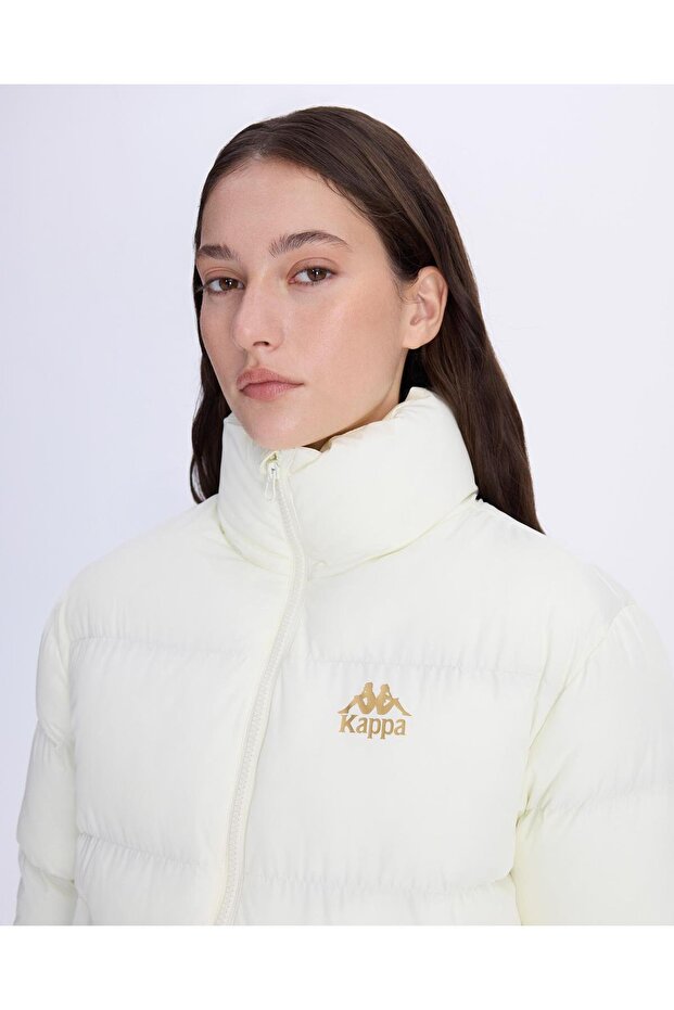 Authentic Arya Kadın Beyaz Regular Şişme Mont - 3