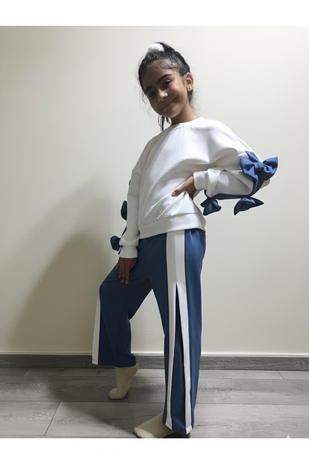 Eid Season Girls' Long Sleeve Stylish Set, Tracksuit, Comfortable, Modern Style