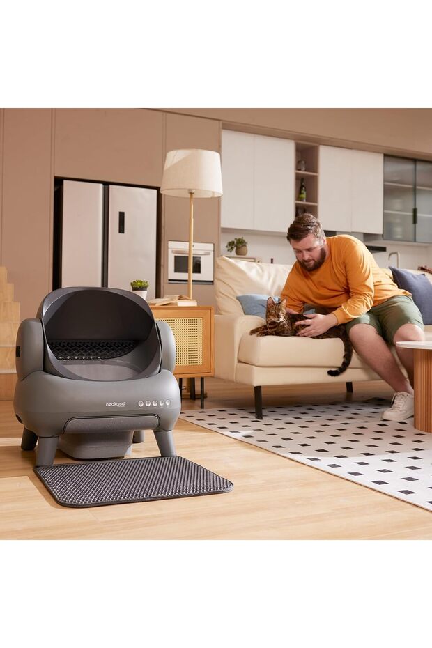 M1 Open-Top Self Cleaning Cat Litter Box, Automatic Cat Litter Box with APP Control, Odor-Fr - 5