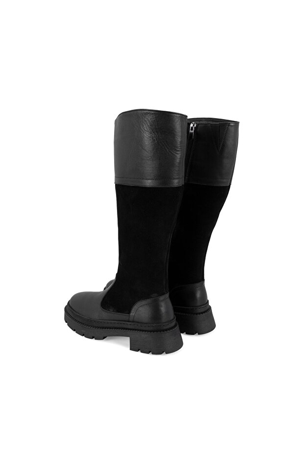 Kadın Siyah Deri Çizme - 5