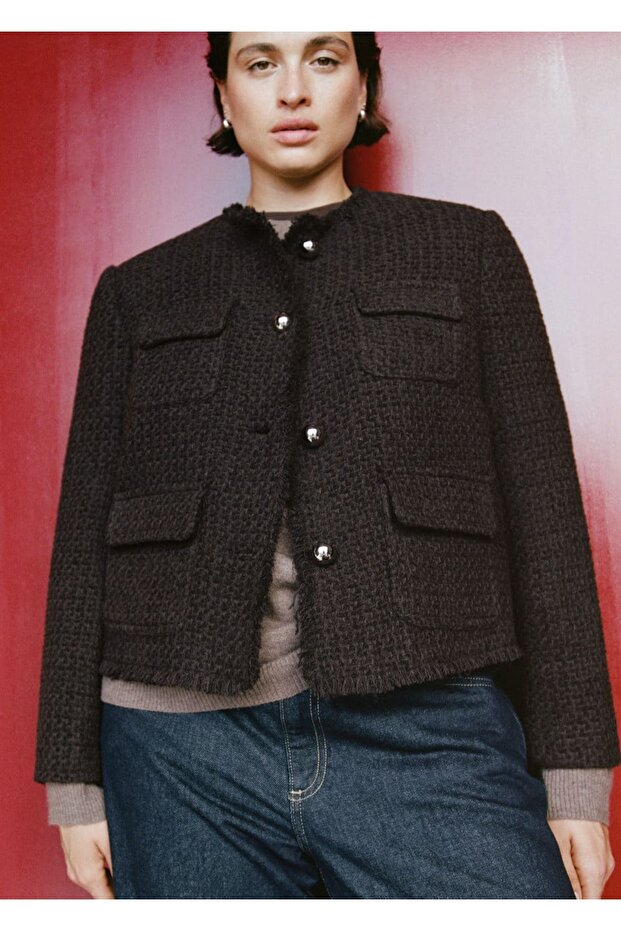 Dikişsiz tüvit ceket - 6