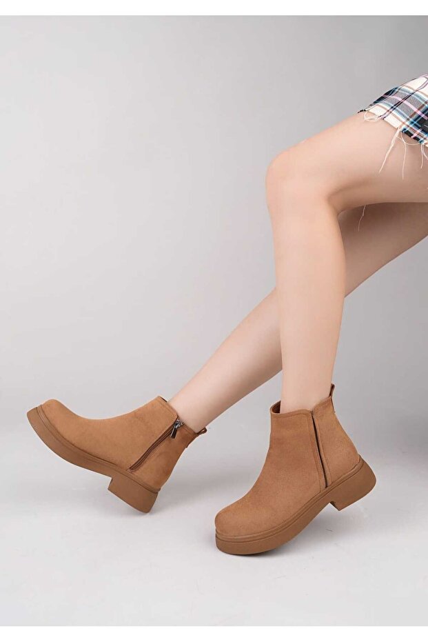 Çiftaltı6 KADIN TABA SÜET LASTİKLİ BOT - 1