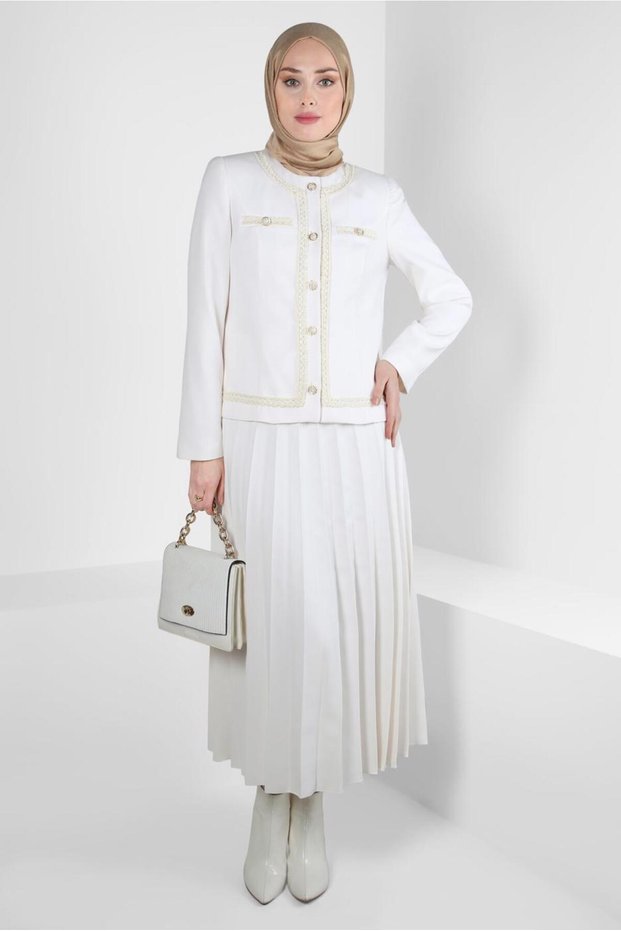 PLEATED SKIRT SUIT 30405