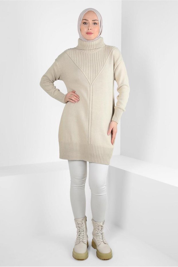 Turtleneck Knit Tunic 44031