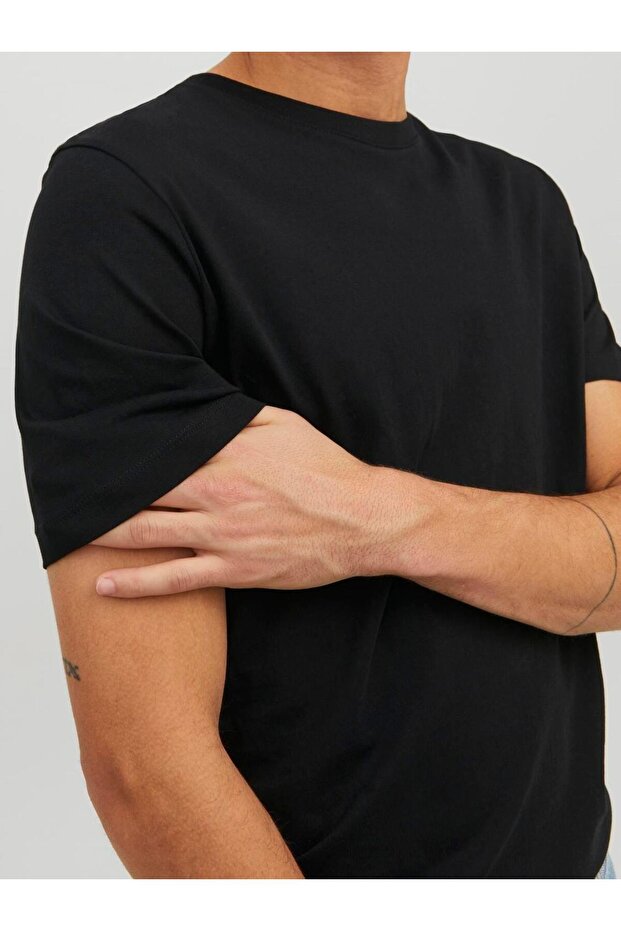 JJEORGANIC BASIC TEE SS O-NECK NOOS Black - 6