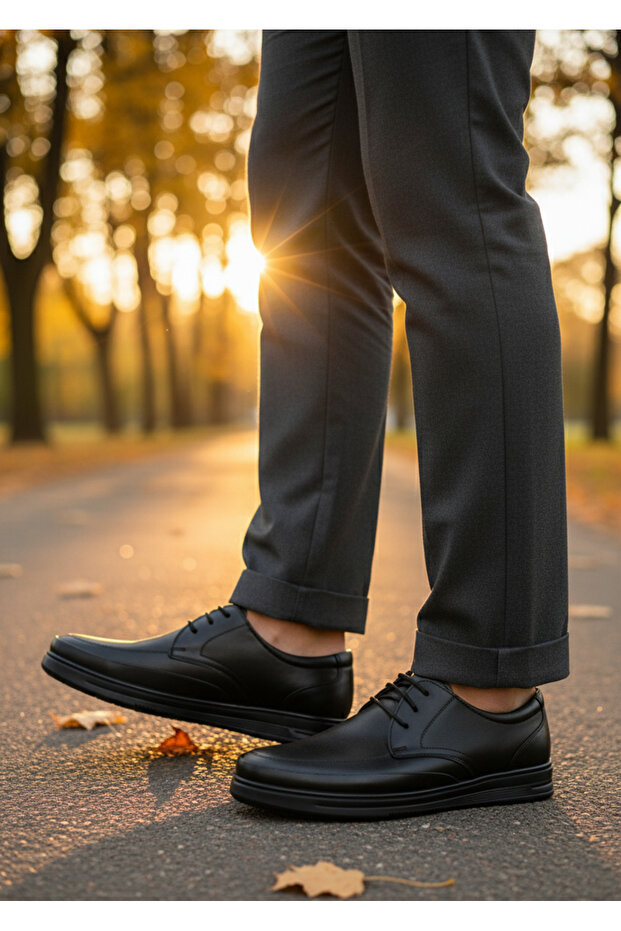 3041 Male Inside Female Genuine Leather Daily Orthopedic Sole Soft Comfortable Father Shoes