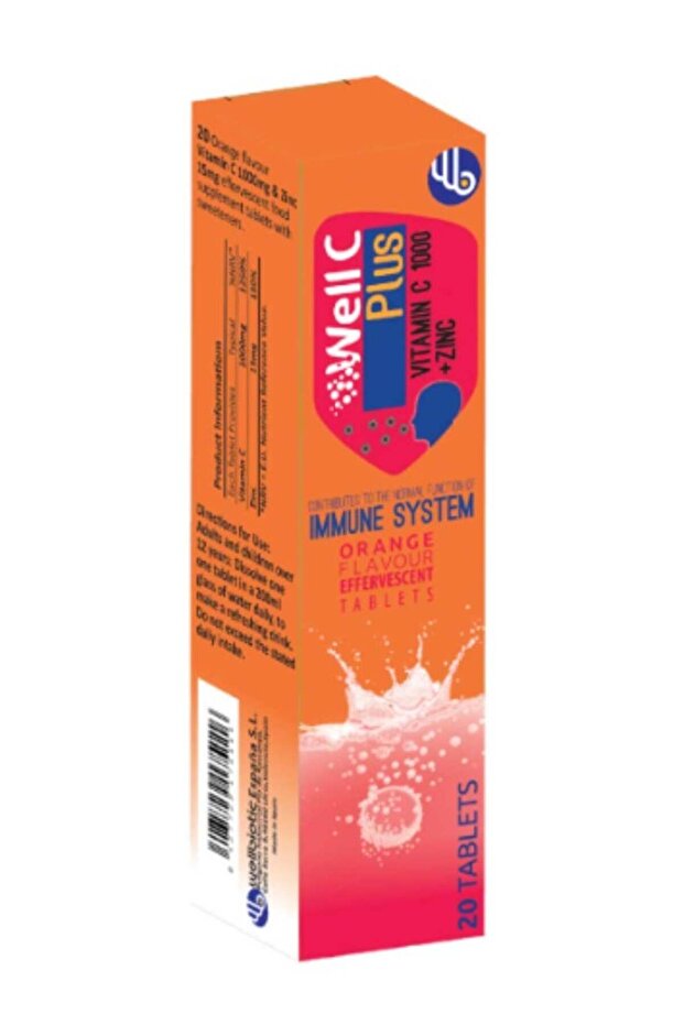 Wellbiotic C 1000Mg Orange Effervescent Tab 20S