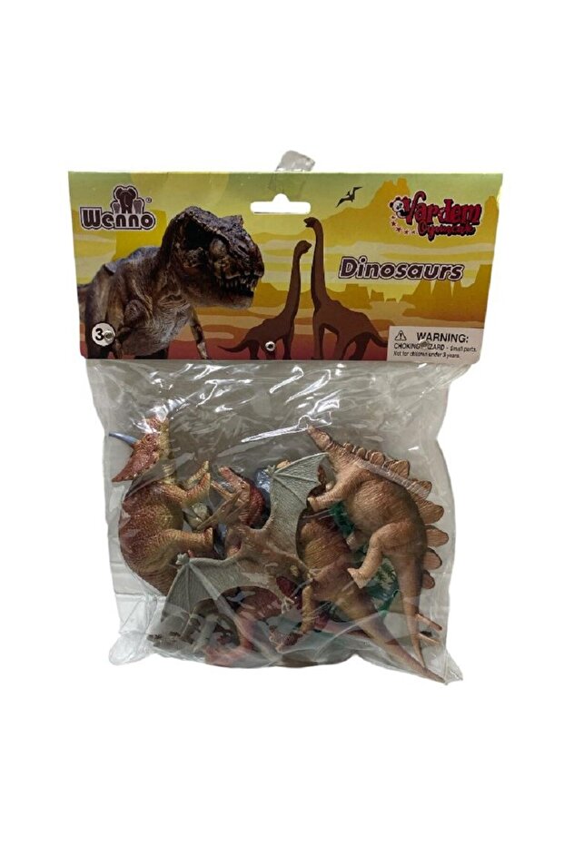 8 Adet Poşette Dinazor Fiğür Seti 6159 - 1