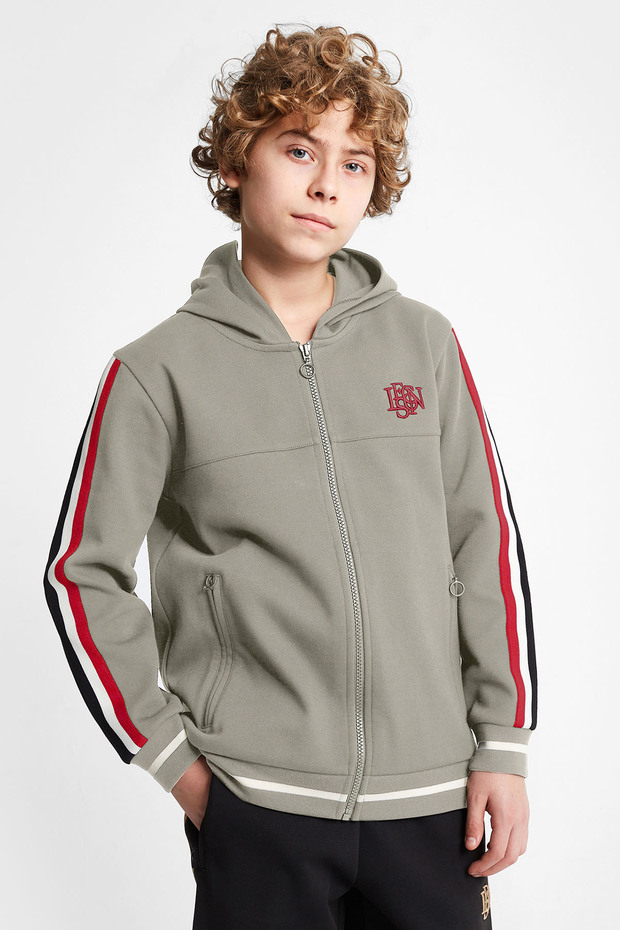 Children's Zippered Hooded Sweatshirt 25N-3130