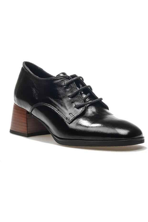 D24Ka-35 Daily Black Patent Leather Women's Shoes