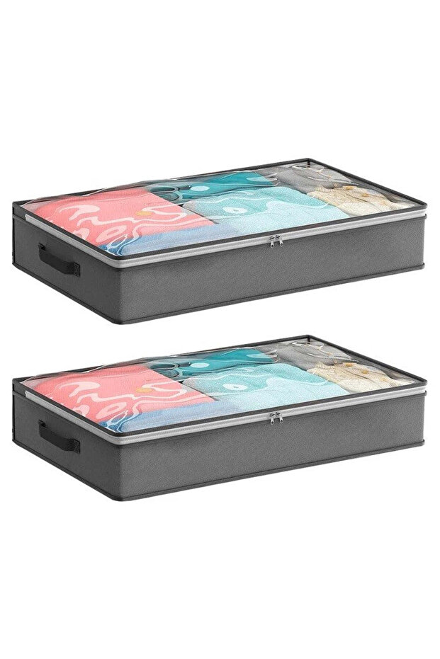 Storage Cover, Multiple Use, Foldable, With Bidirectional Zipper And Transparent Top Window, Side Ha - 7