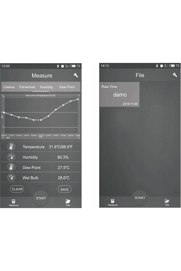 HYGROMETER temperature humidity meter BLUETOOTH - 9