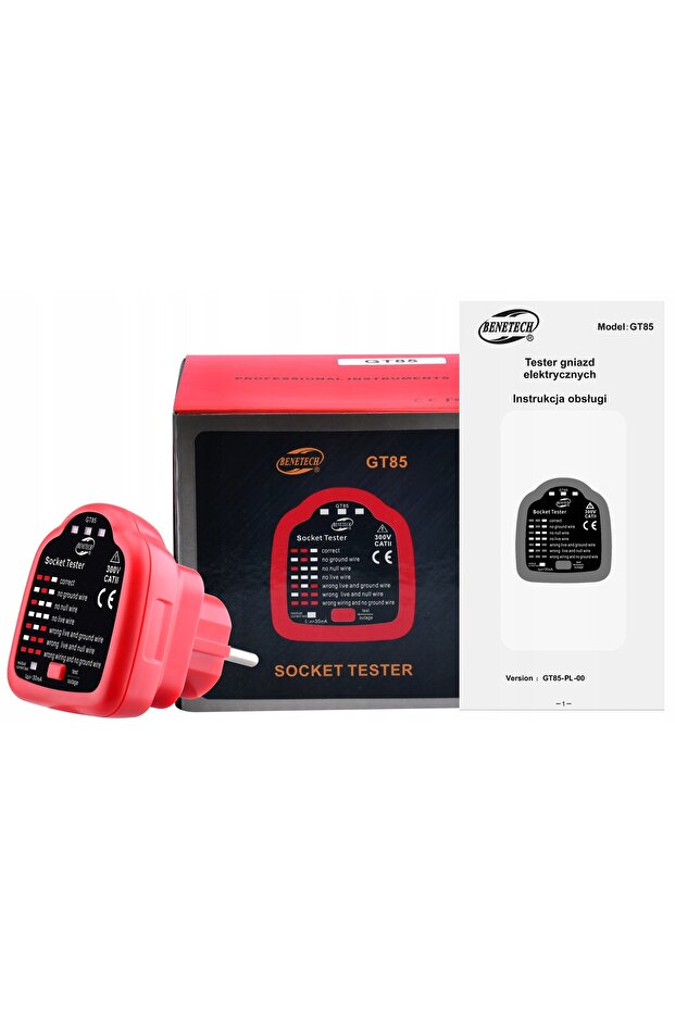 230V mains socket tester with RCD function - 3