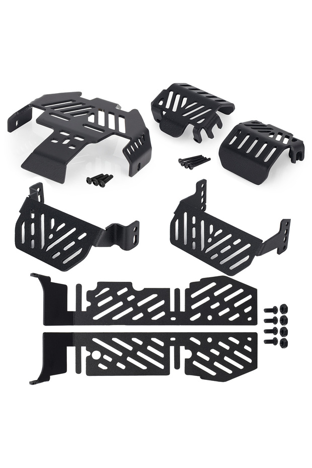 7 Pcs Guard 7PCS Metal Skid Plate Set for Traxxas TRX-4 RC Car Underbody Protection Fits Bronco Defe