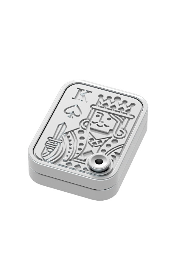 Silvery Mechanical Card Pushing Decompression Cat Claw Segmented Alloy Mini Card Pushing Decompressi - 1