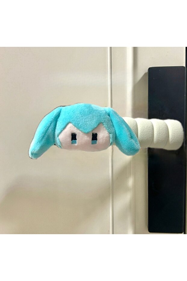 Bandai right Blue 1pc Cute Hatsune Miku Door Handle Protector, Protective Anime Door Knob Cover, Car