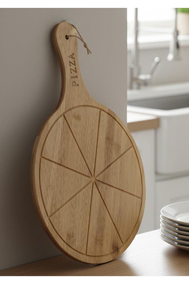 Bambu Pizza Tabağı - Sunumluk 30 CM - 4