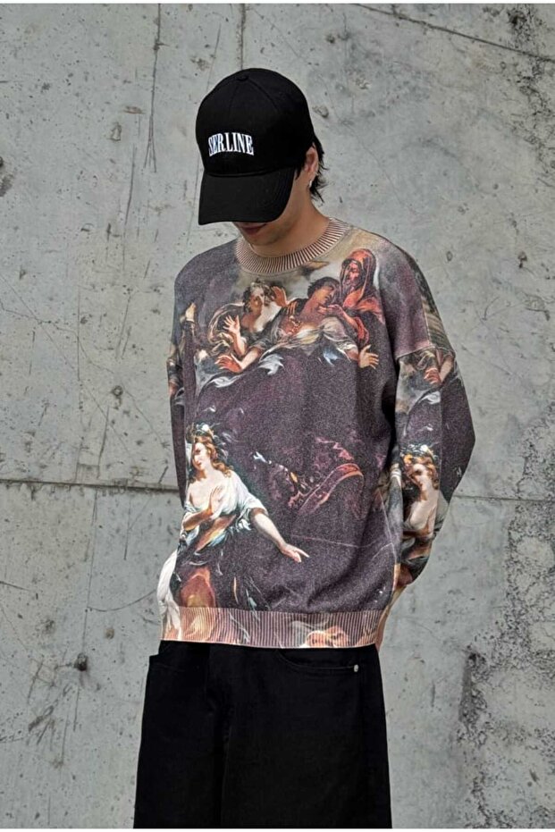 سترة كبيرة الحجم مطبوعة رقميًا - 7