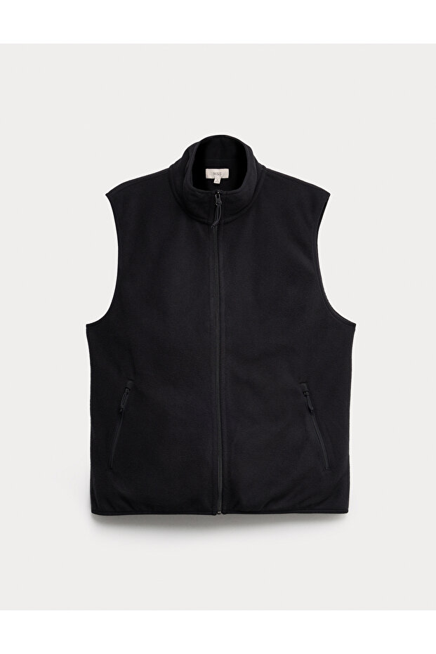 Fermuarlı Polar Yelek - 1