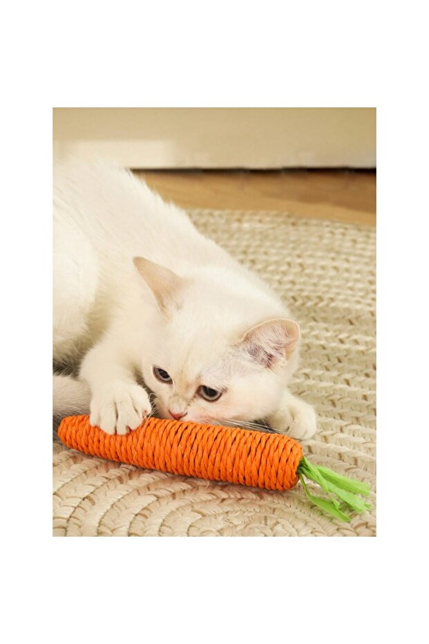 Set of 2 Cat Toys – Yeowww! Banana with Premium Catnip (17 cm) + Sisal Carrot with Bell - 8