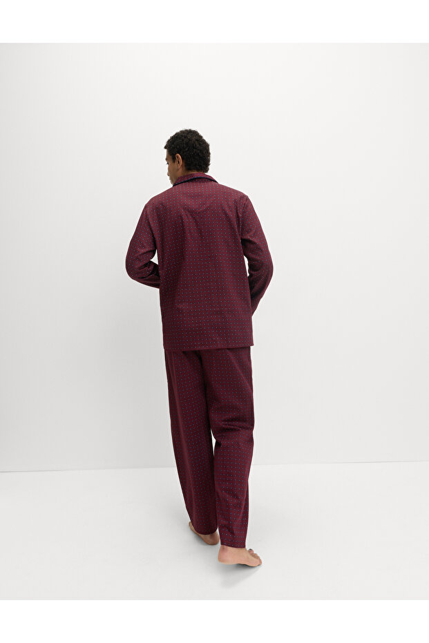 Pamuklu Desenli Pijama Takımı - 4