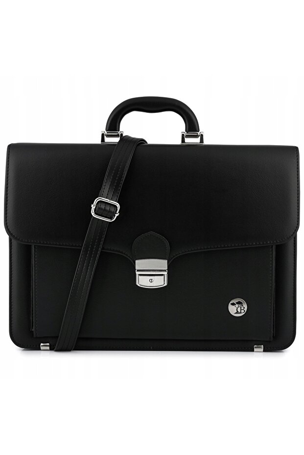 Men's Beltimore briefcase, elegant, solid - 4