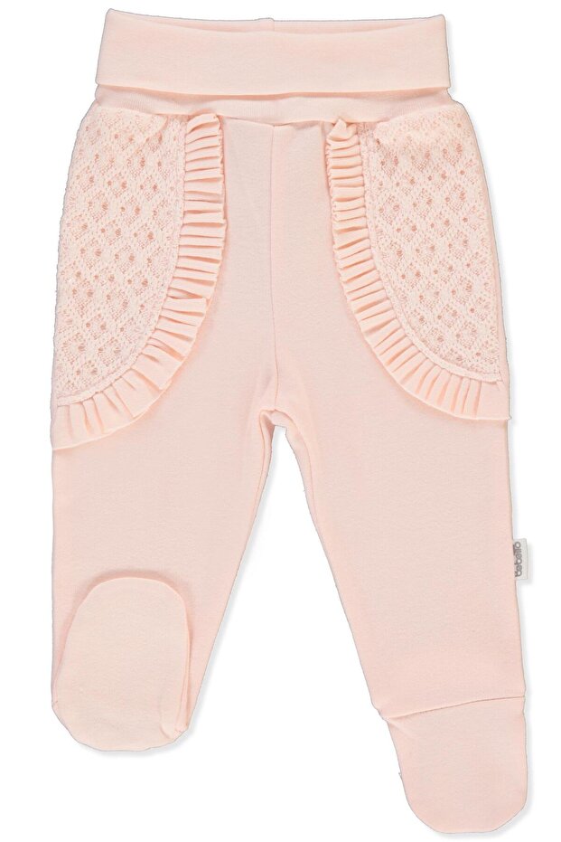 Interlock Pants with Socks (Little Lady/25) Pink