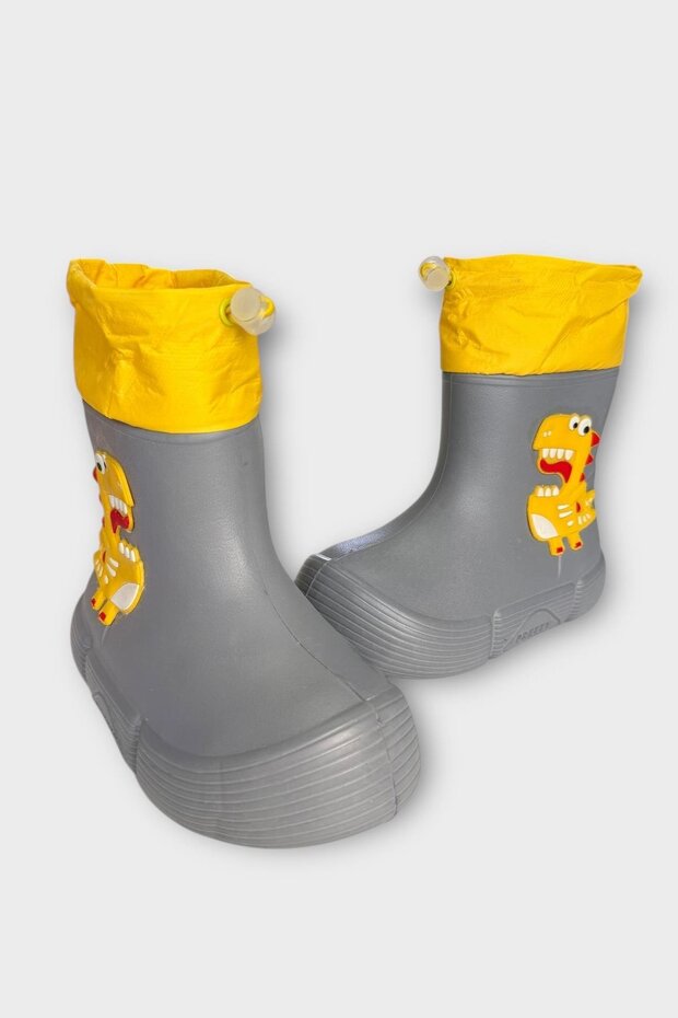 Gyermek téli vízálló esőcsizma SZÜRKE - 5