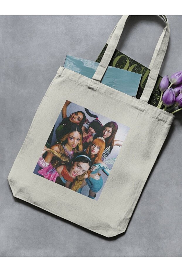 Katseye Gnarly Kpop Idol Y2K Cloth Bag Manon, Sophia, Daniela, Lara, Megan, and Yoonchae Tote Bag