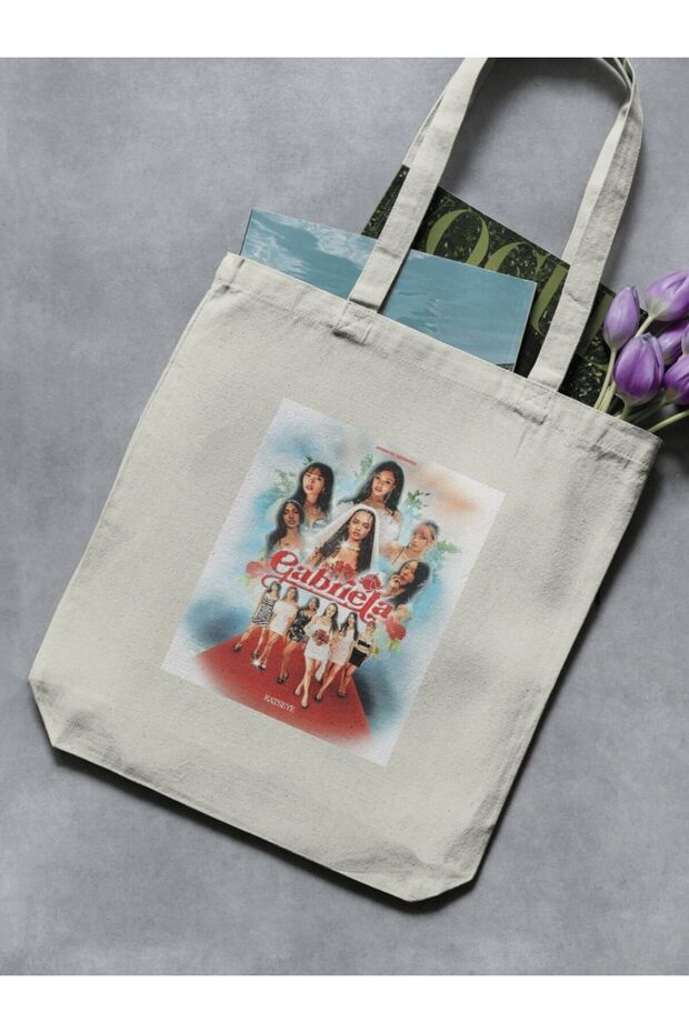 Katseye Gnarly Kpop Idol Y2K Cloth Bag Manon, Sophia, Daniela, Lara, Megan, and Yoonchae Tote Bag